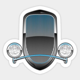 1930s Style Hot Rod Car Grill Sticker